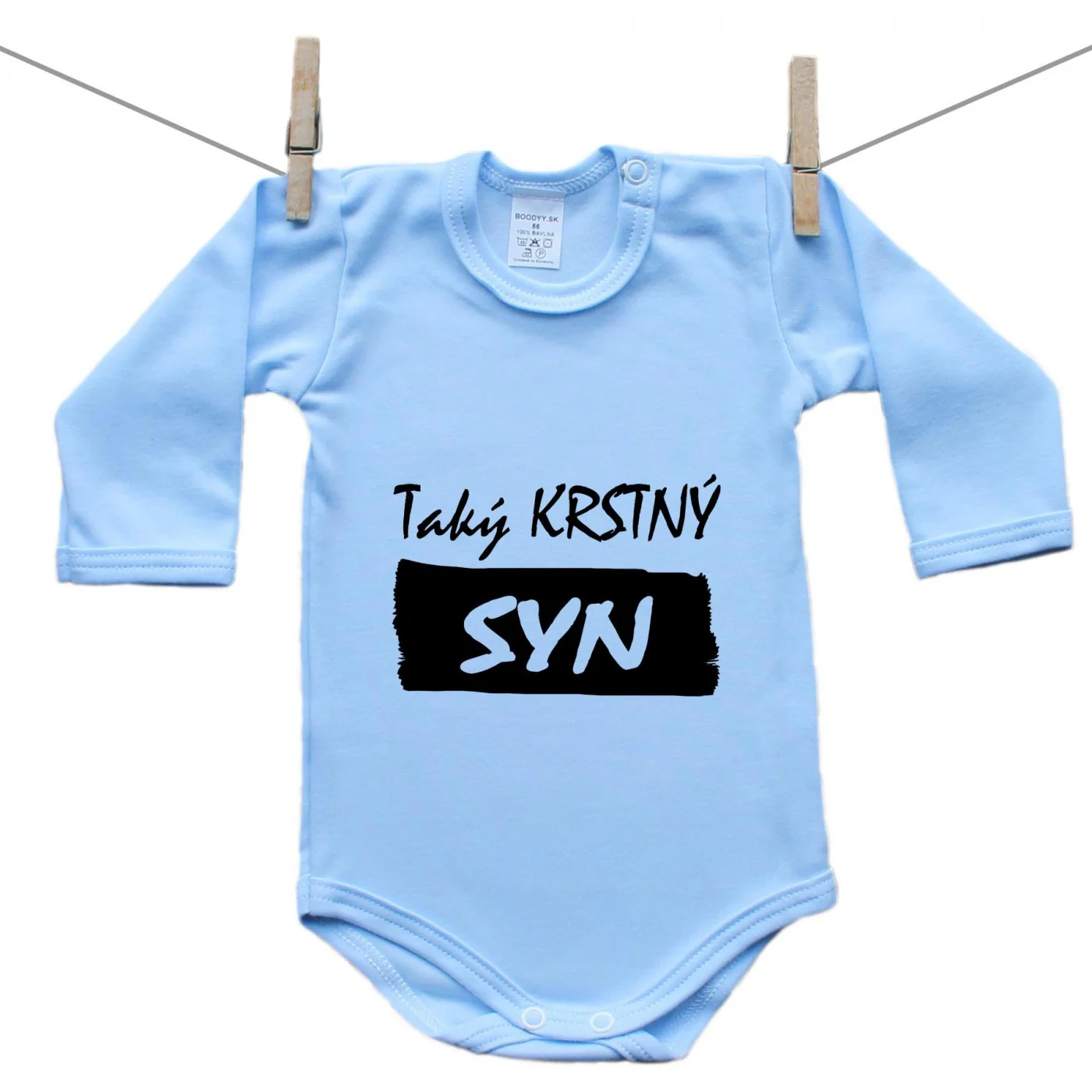 Boodyy Modré body s dlhým rukávom Taký krstný syn Veľkosť: 92