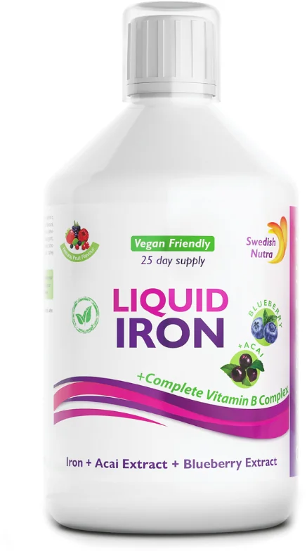 Liquid Iron, tekuté železo s B-komplexom 500 ml 1×500 ml, výživový doplnok