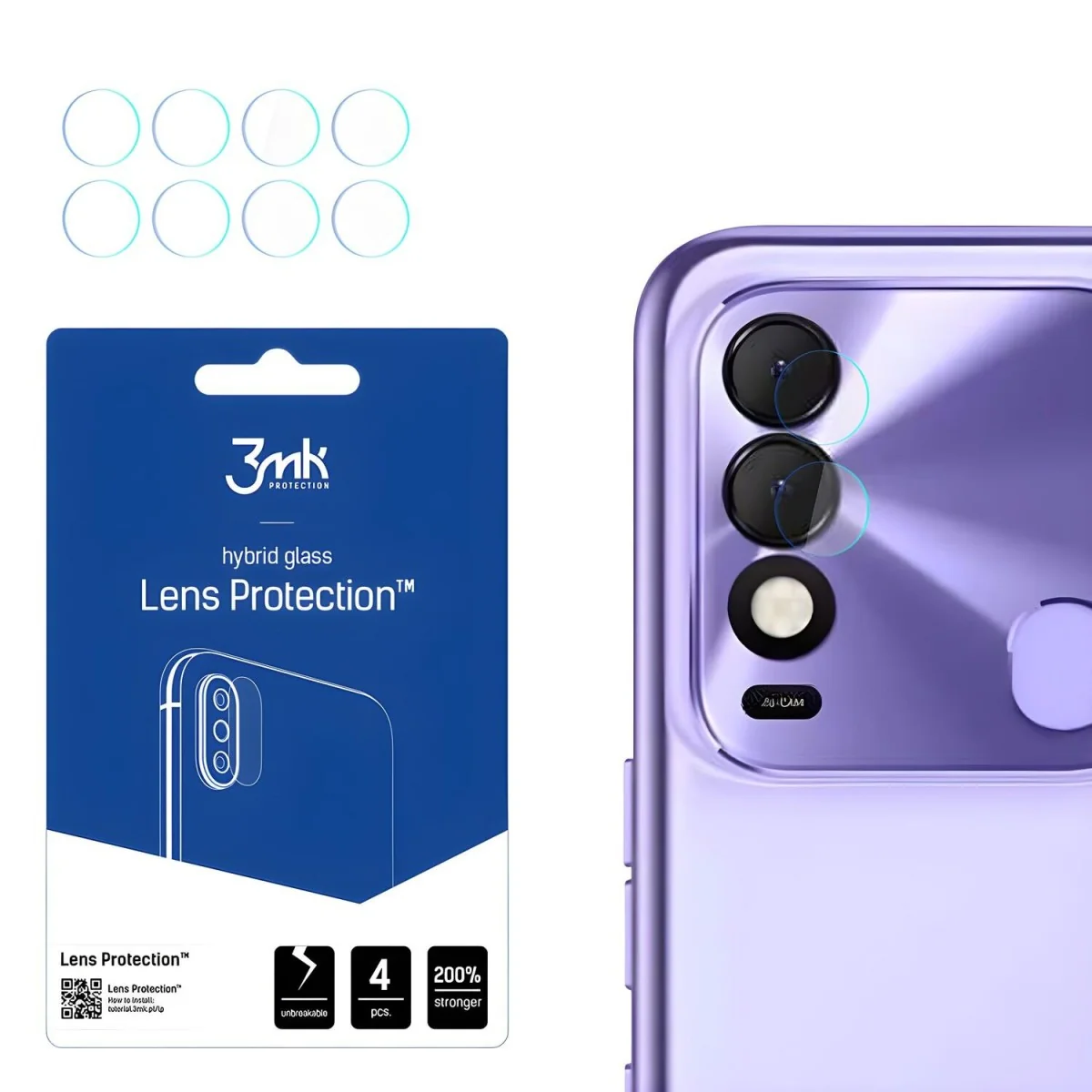 Sklo na kameru pre Tecno Spark 8