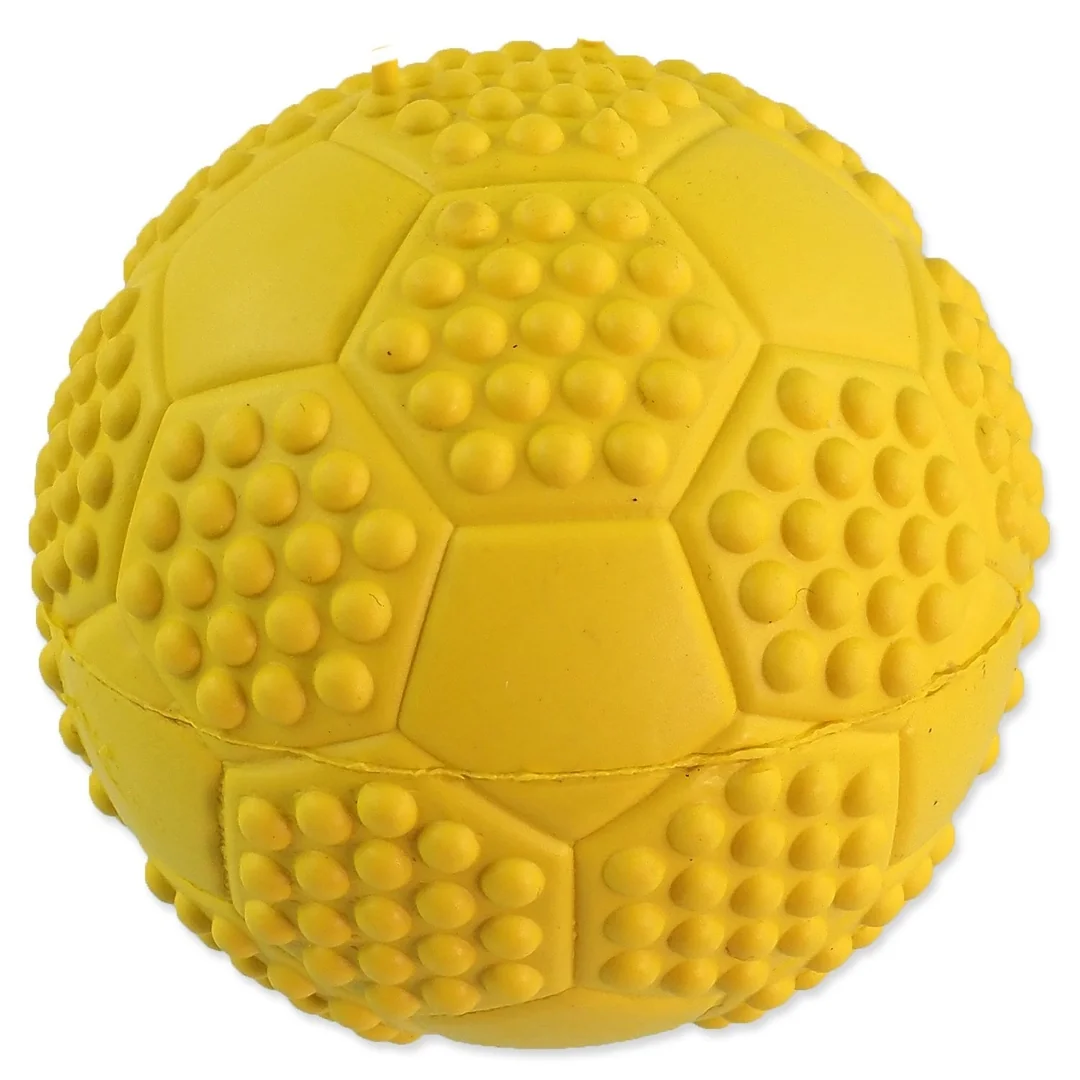 Hračka Dog Fantasy lopta futbal s bodlinami pískacia mix farieb 7cm