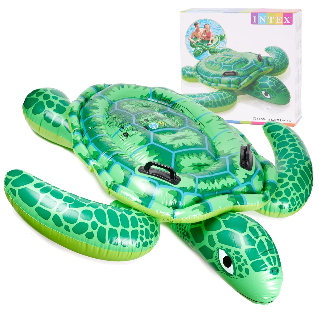 Nafukovací matrac na plávanie, pontón pre deti s rúčkami, korytnačka, 150 cm 3+ INTEX