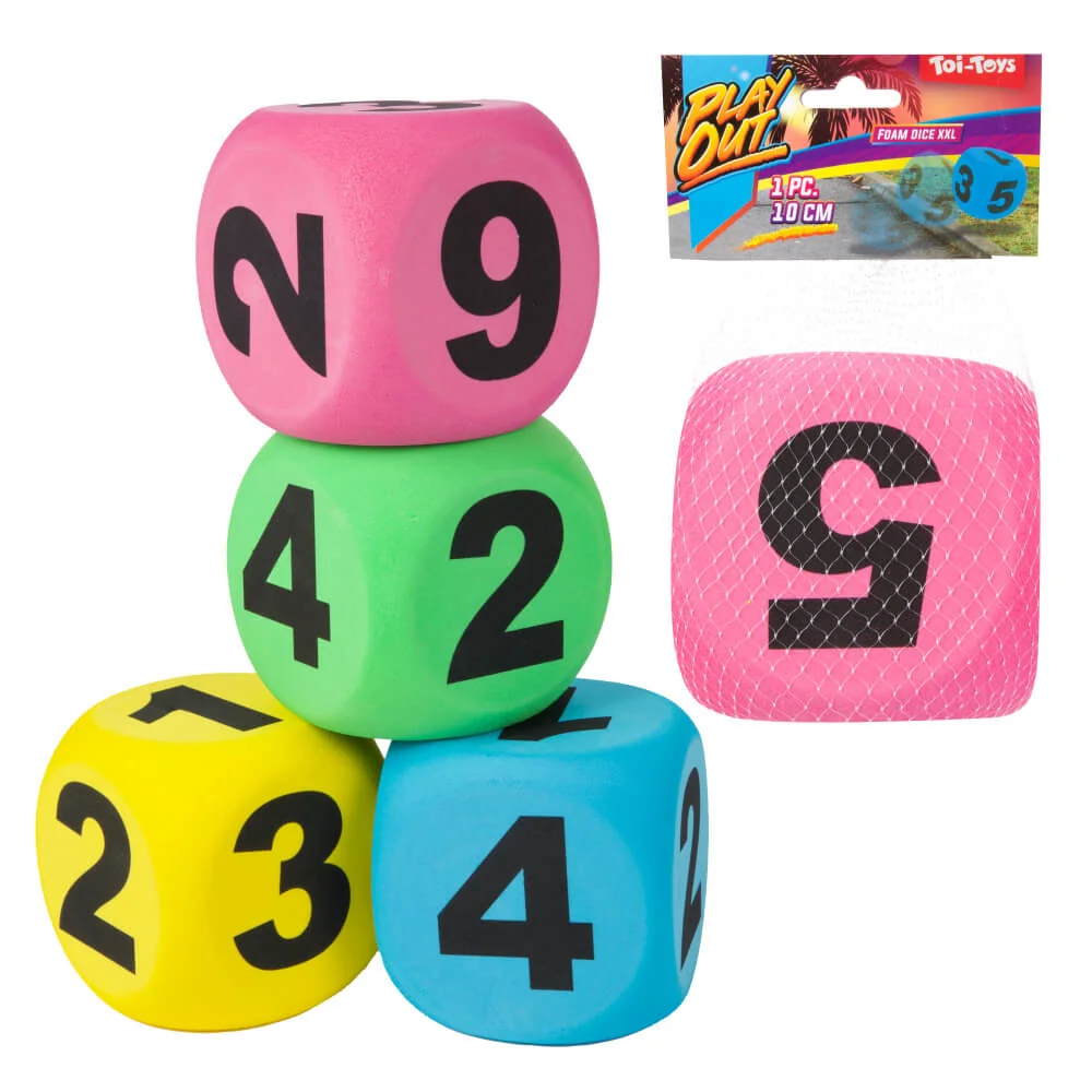 2x Penové kocky na hranie, 10 cm-Toi Toys