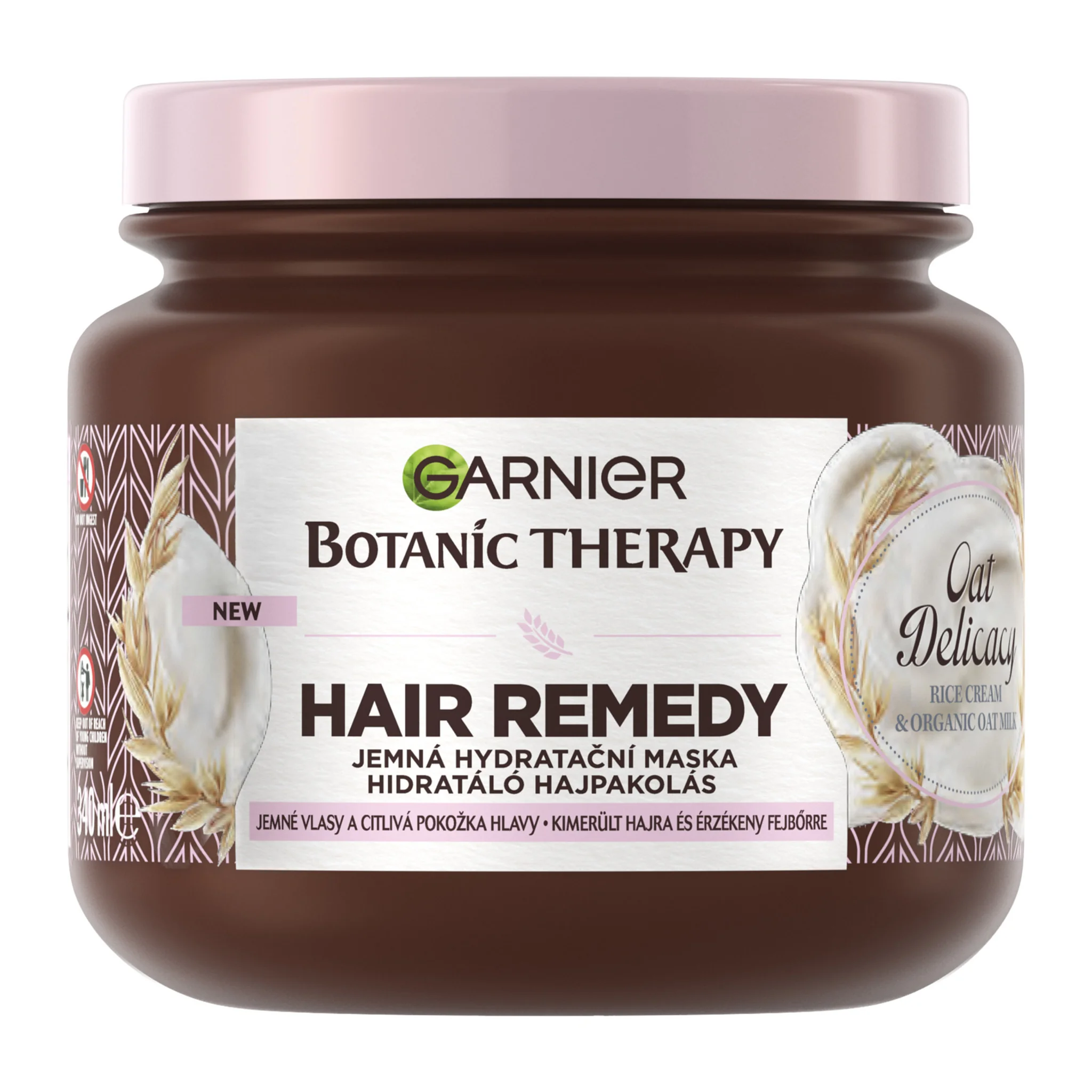 Garnier  Botanic Therapy Hair Remedy Oat Delicacy jemná hydratačná maska na vlasy 1×340 ml, maska na vlasy 340 ml