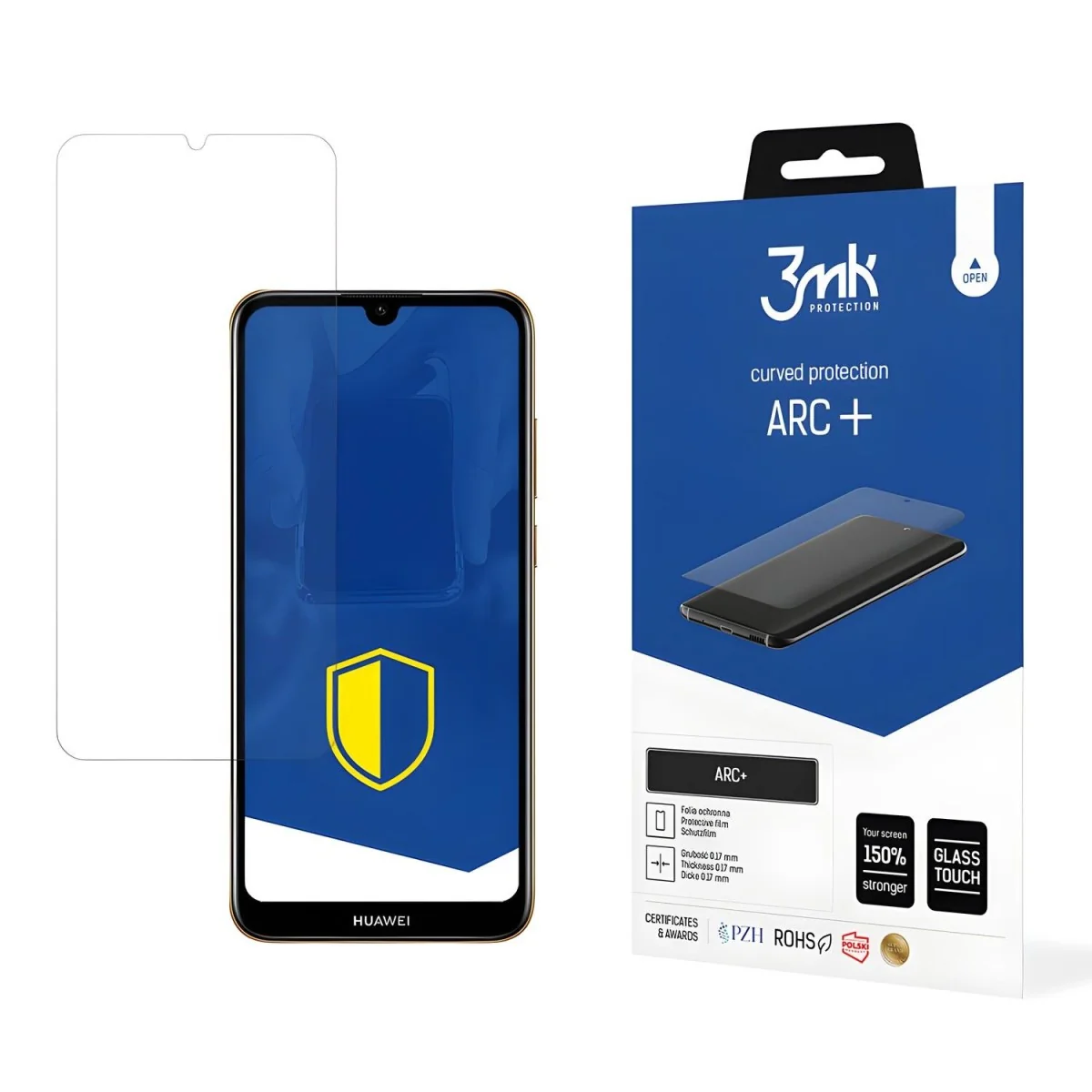 Arc+ ochranná fólia pre Huawei Y9 2019 1 ks, pre zaoblený disp