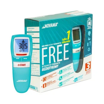 NOVAMA FREE Sekundový bezkontaktný teplomer 1×1 ks, aquamarin