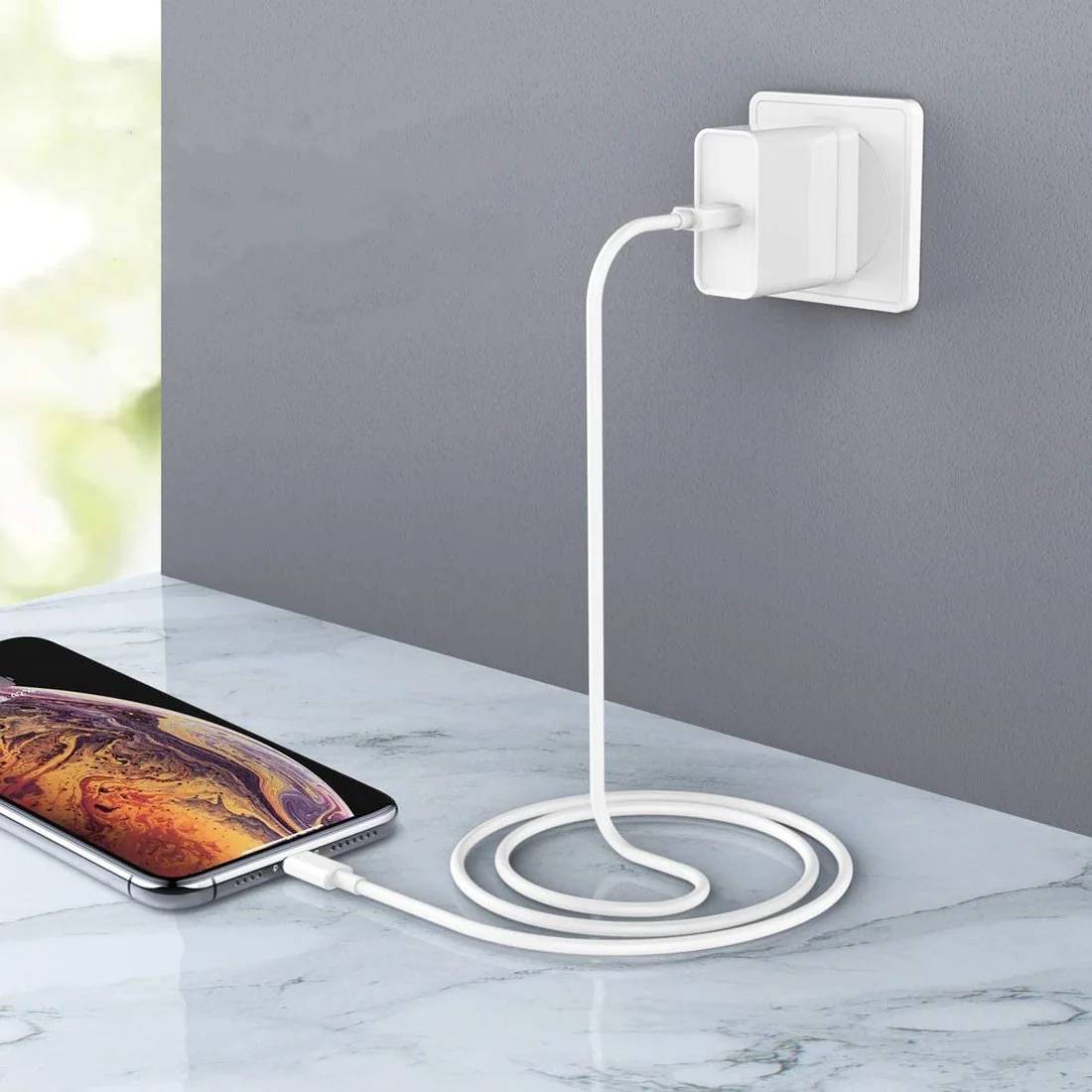 KAKU KSC-302 kábel USB-C / Lightning, biely