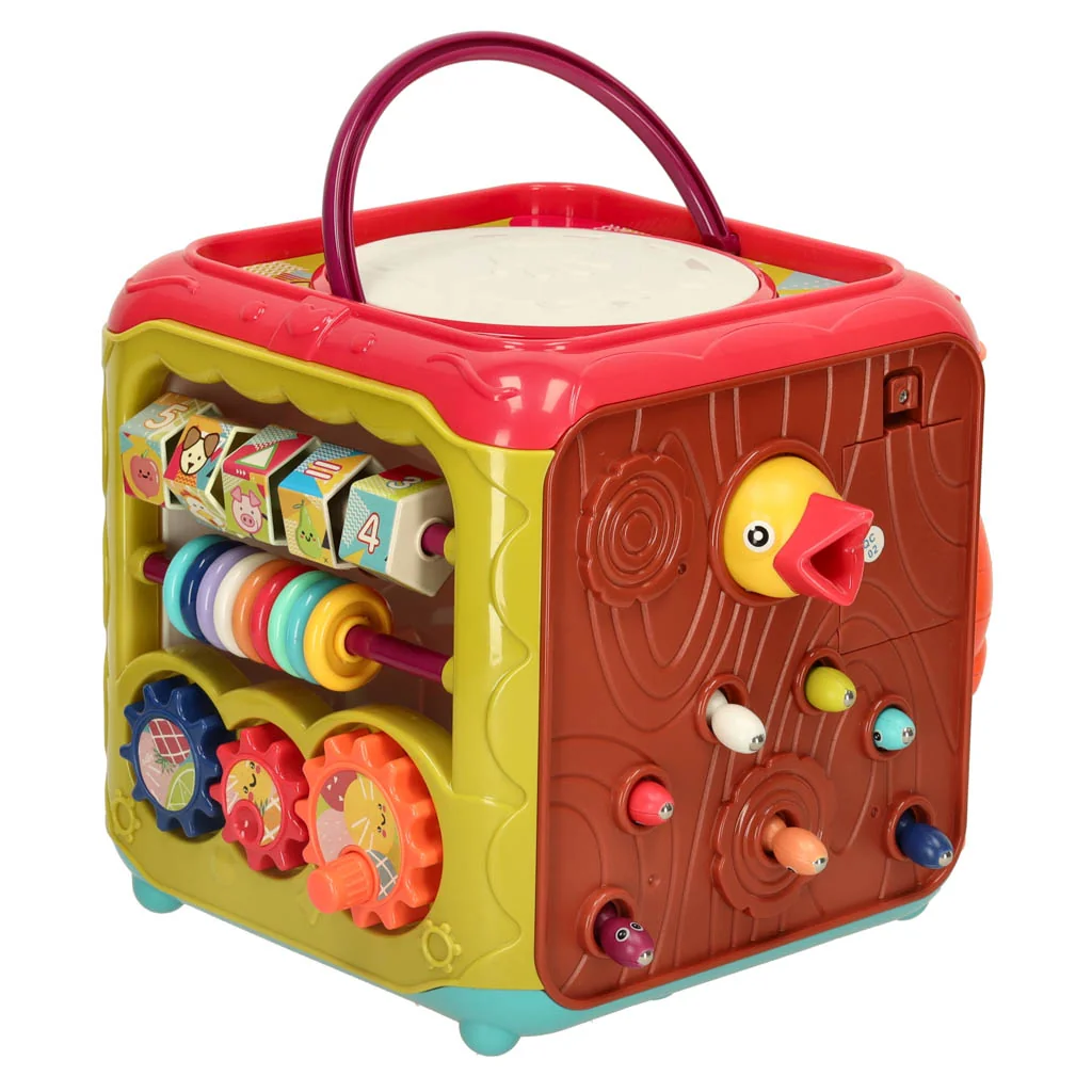 Interaktívna edukačná vzdelávacia kocka 6v1 – chyť robáčika, piano, sorter | BIBI-INN