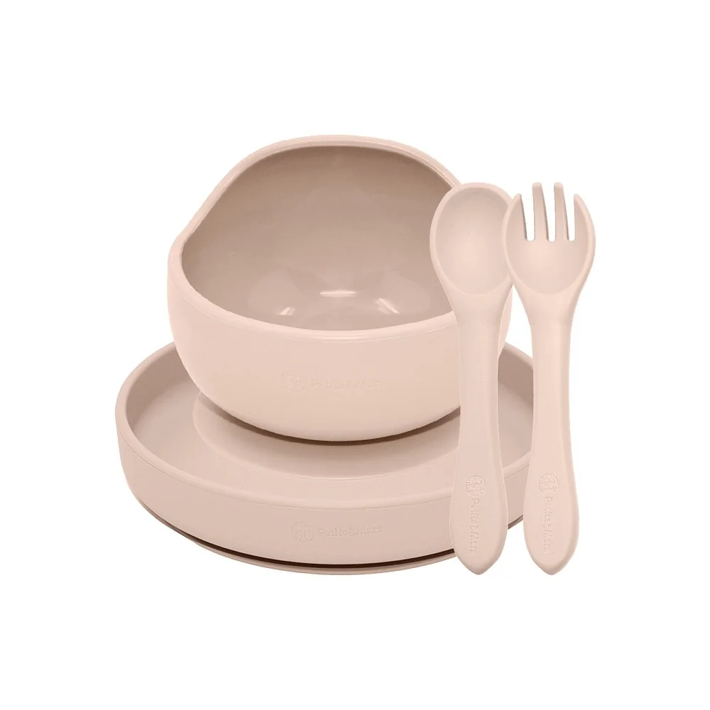Set jedálenský silikónový TAKE&MATCH 3 ks Desert Sand 6m+