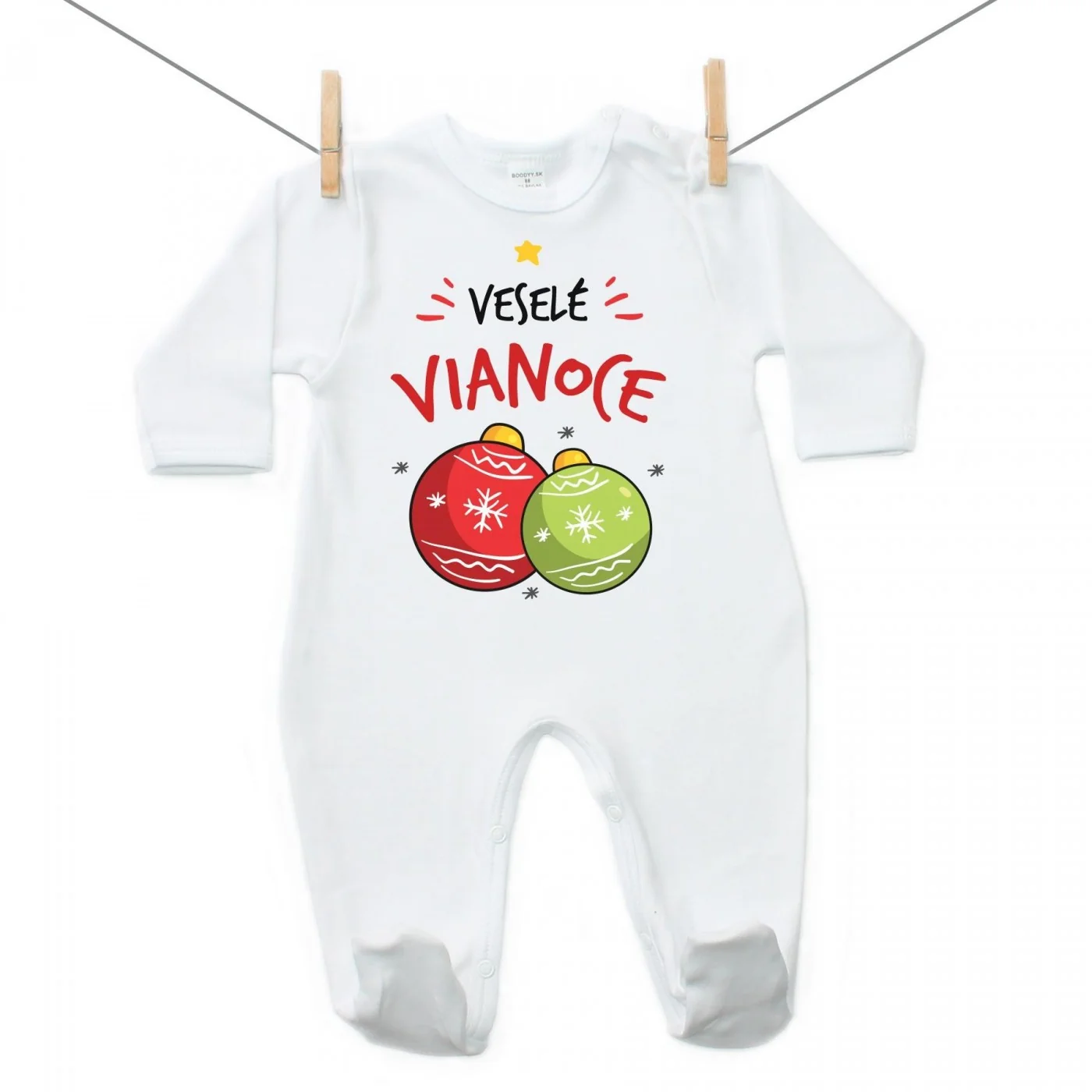 Boodyy Overal Veselé Vianoce Veľkosť: 56