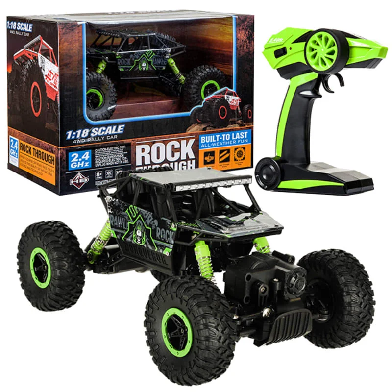 Auto, autíčko na diaľkové ovládanie - Rock Crawler HB 1:18 zelené 4x4