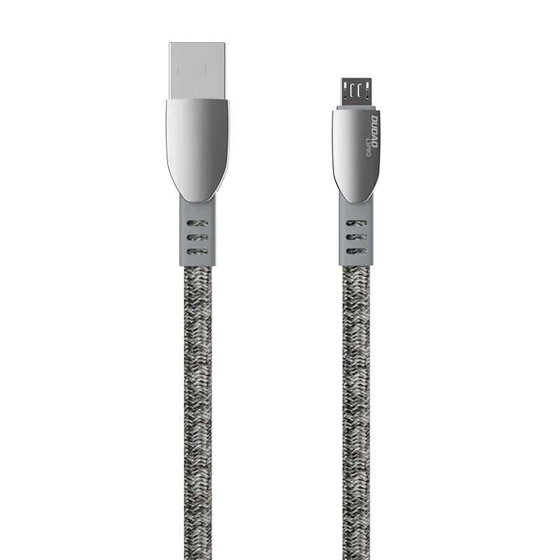 Dudao Zinc Alloy kábel USB / Micro USB 5A 1m, sivý