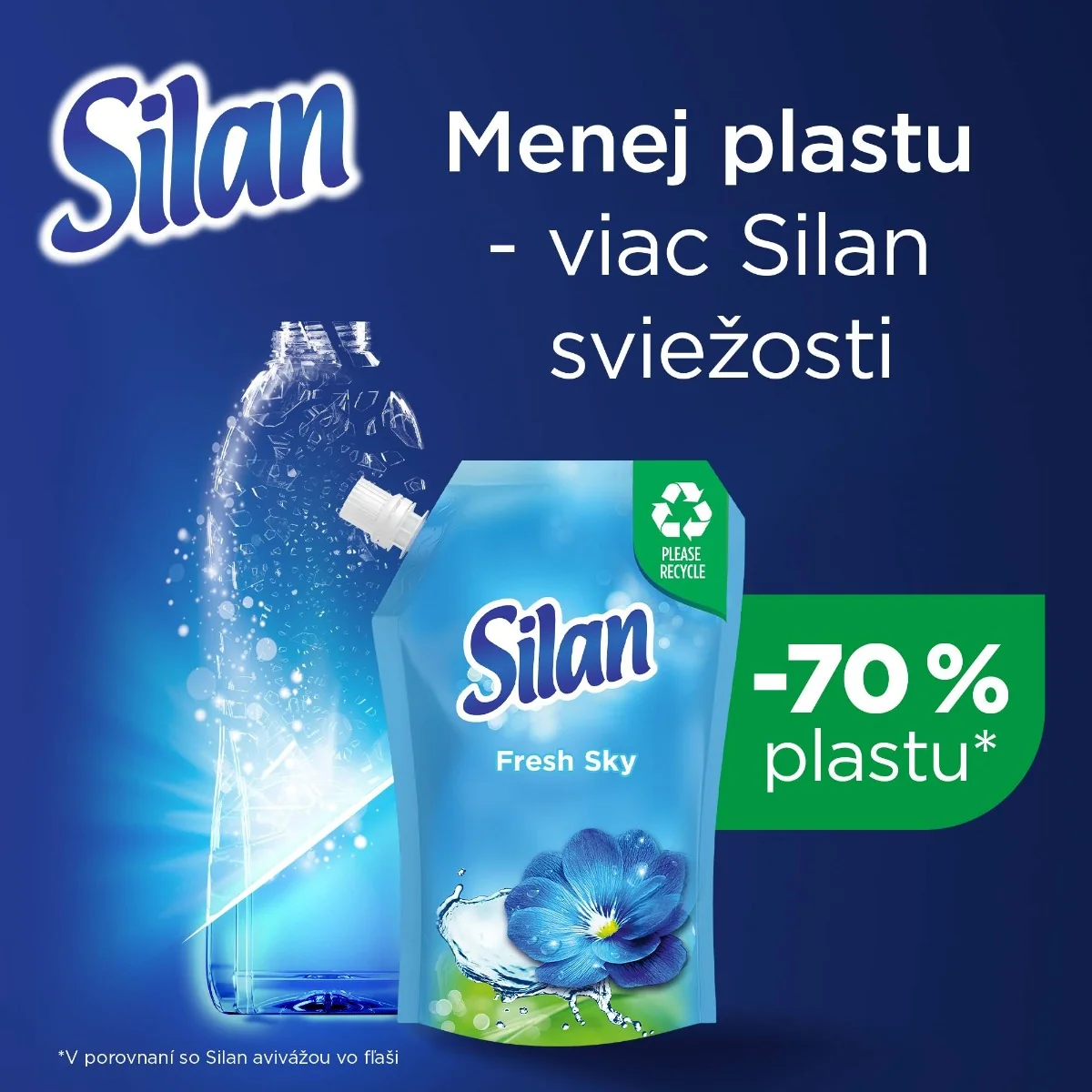 Silan koncentrovaná aviváž Fresh Sky 68 praní 1×748 ml, aviváž