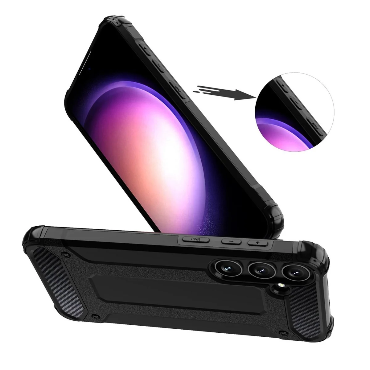 MG Hybrid Armor kryt na Samsung Galaxy S25, čierny