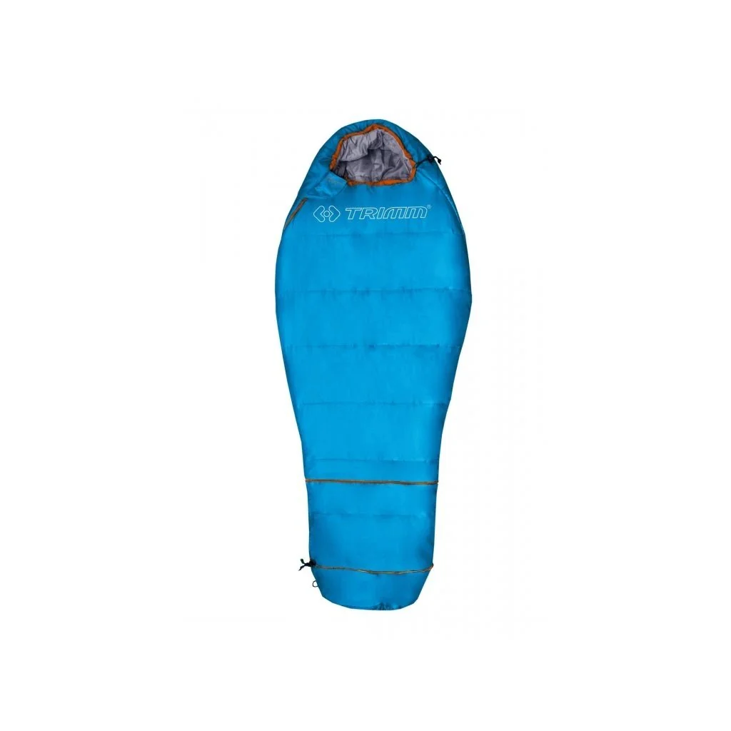 Spací vak Walker múmiový celoročný modro-oranžový, 150 cm