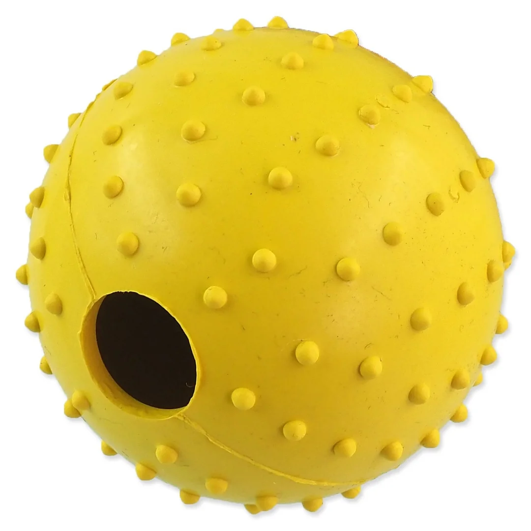 Hračka Dog Fantasy lopta gumová s povrazom mix farieb7x30cm