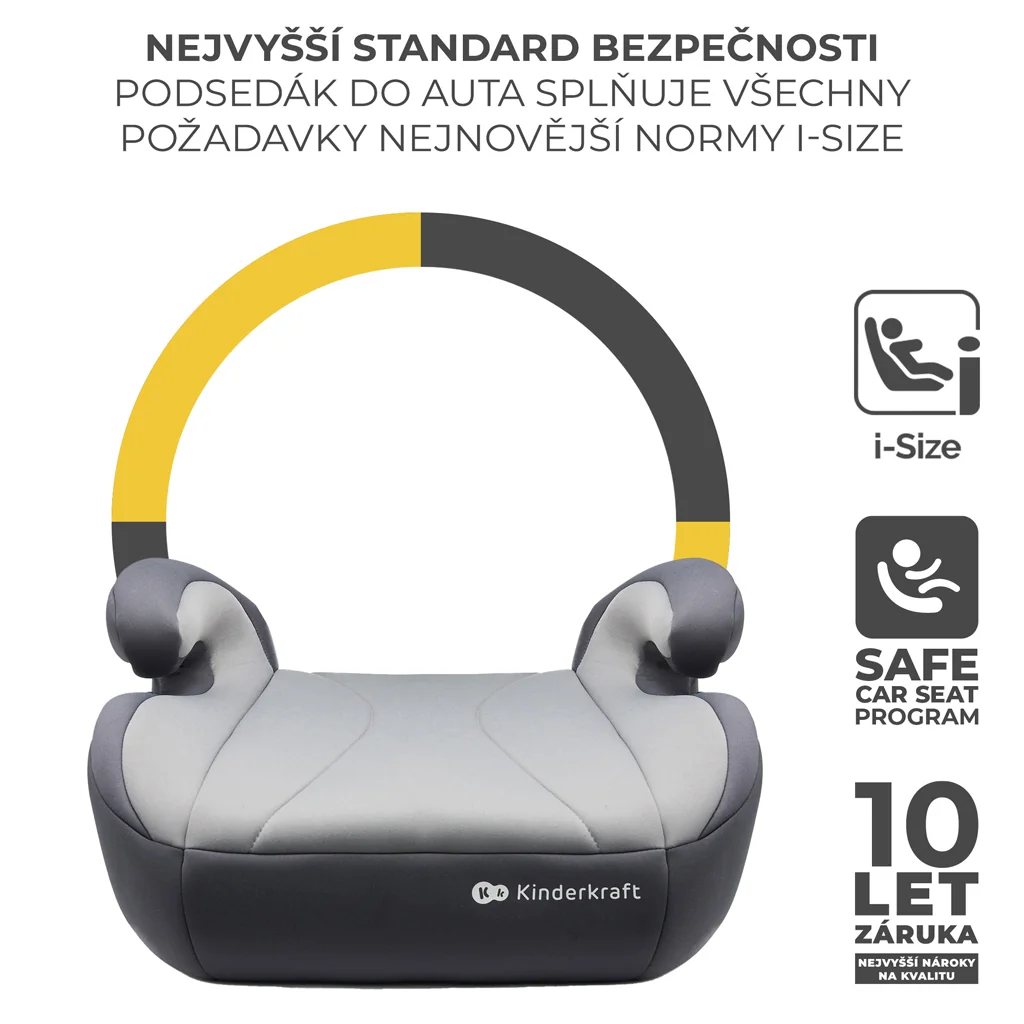 KINDERKRAFT Podsedák i-Boost Grey 1×1 ks, podsedák