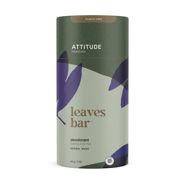 ATTITUDE Prírodný tuhý dezodorant Leaves bar - s vôňou byliniek 1×85 g, tuhý dezodorant