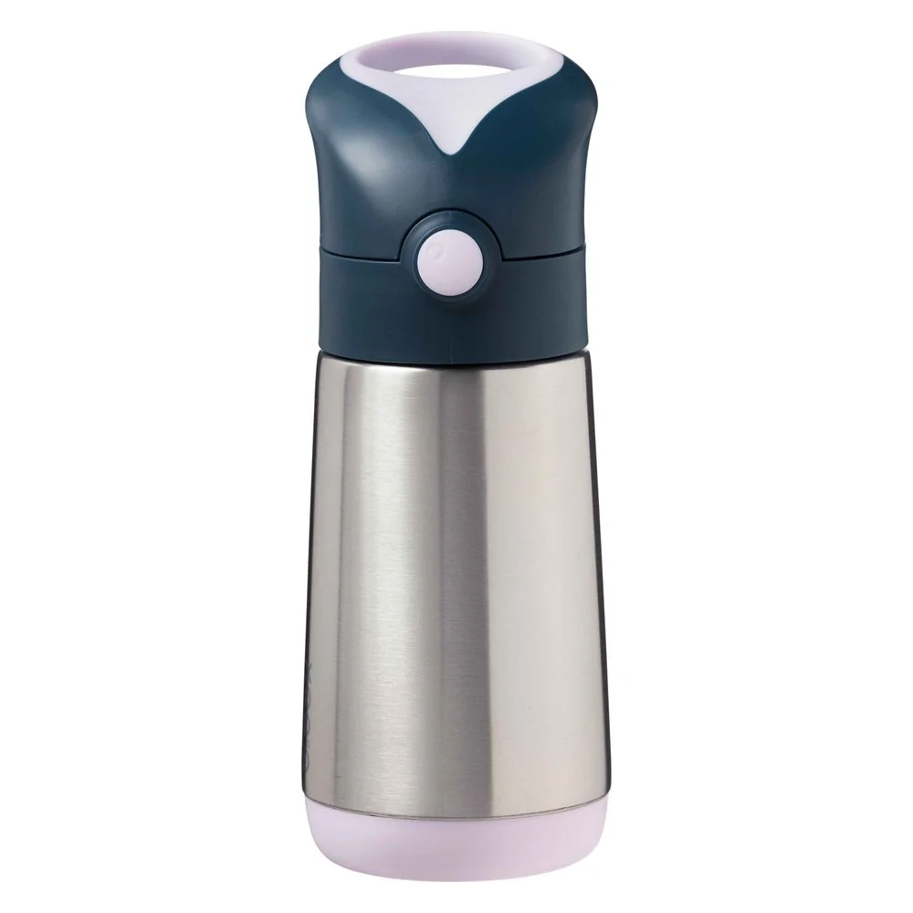Termoska na pitie so slamkou 350 ml indigo/ružová