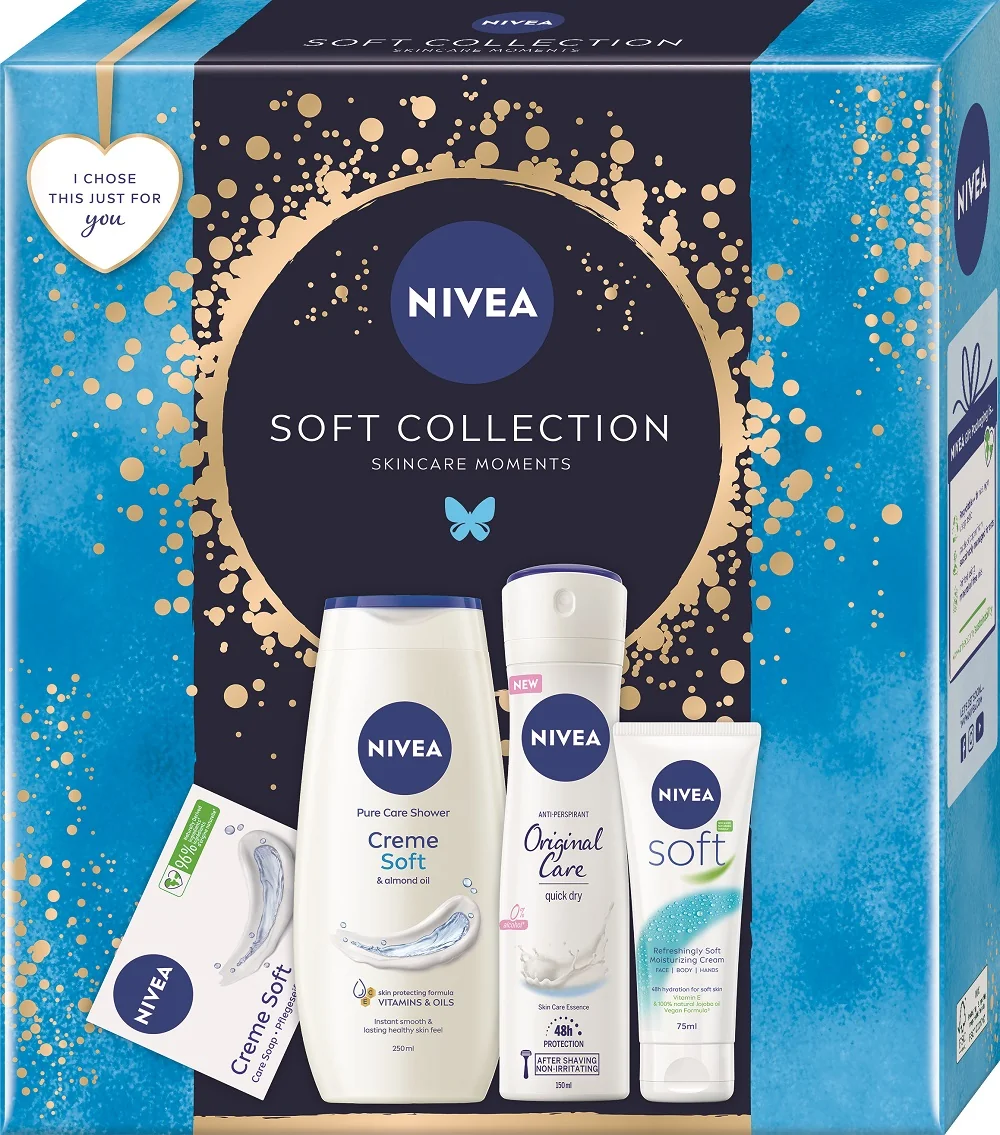 NIVEA BOX SOFT QUARTET 1×1 ks, darčekové balenie