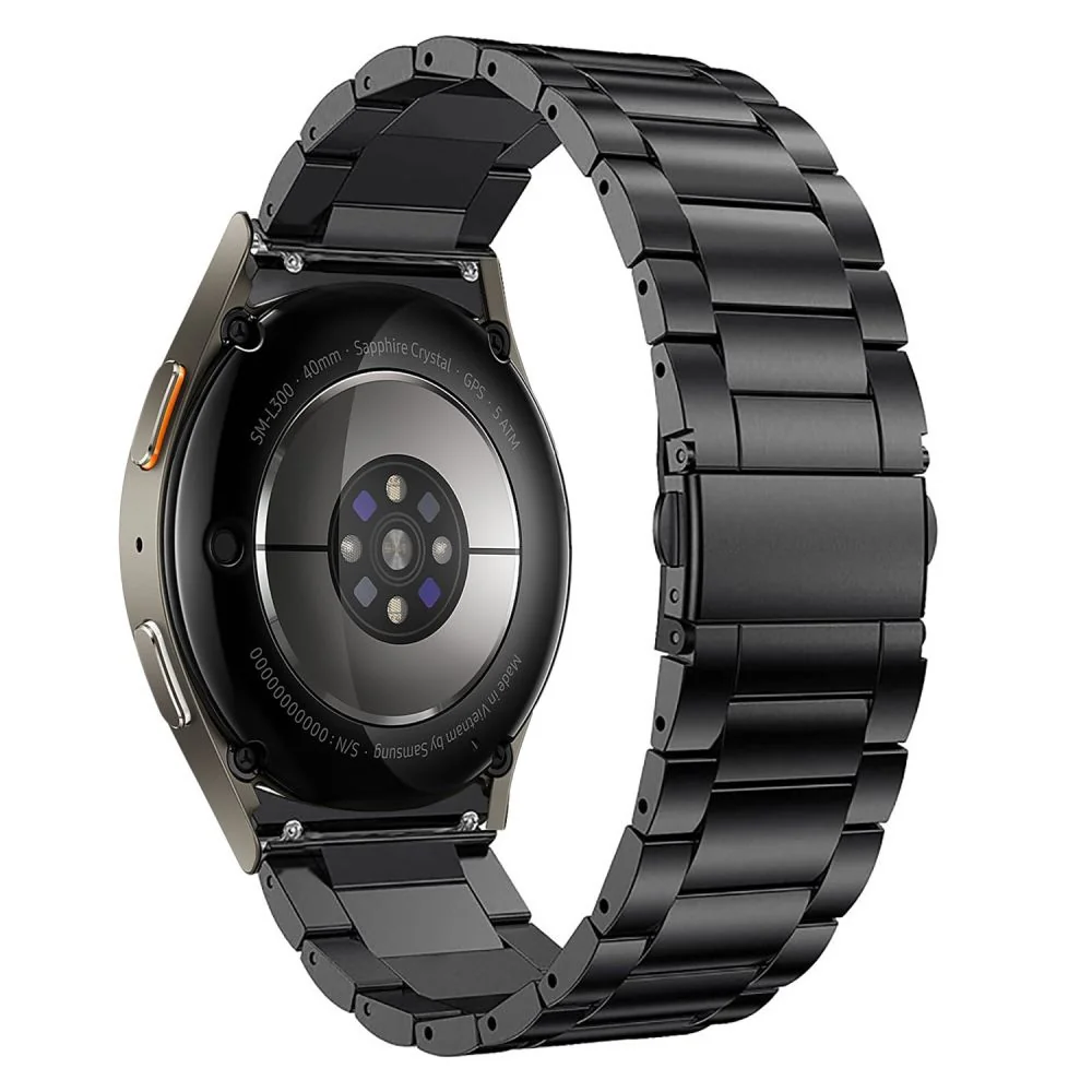 Tech-Protect Stainless remienok na Samsung Galaxy Watch 4 / 5 / 5 Pro / 6 / 7 / FE, black / 6 / 7 / FE, black