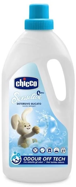 CHICCO Prostriedok prací detský Sensitive 1,5 l (27 praní) 6×1500 ml, práci prostriedok