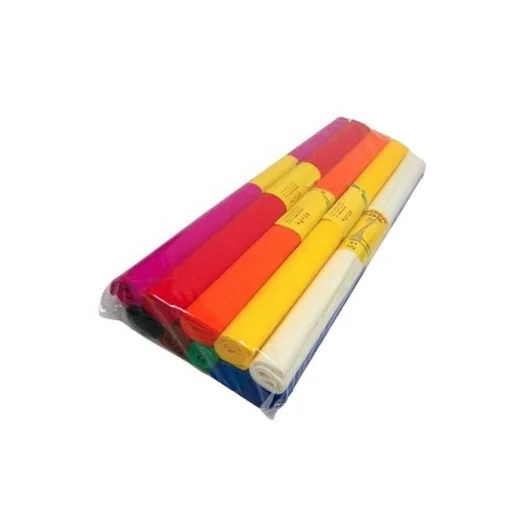 STEPA krepový papier, mix farieb 1×10 ks, krepový papier