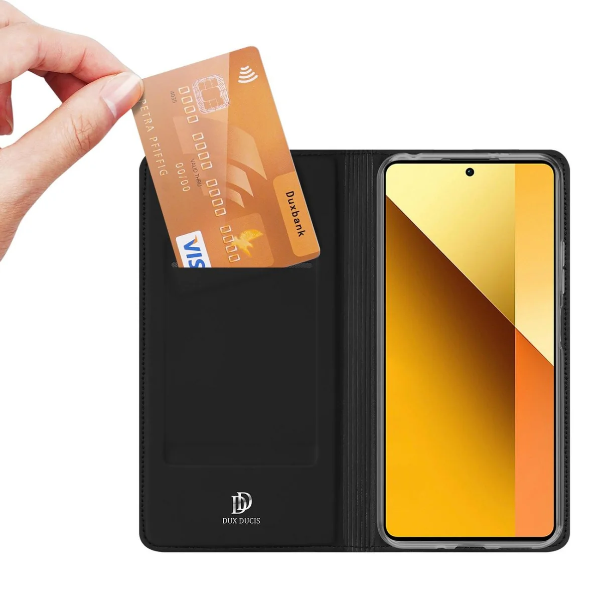 Dux Ducis Skin Pro knižkové puzdro na Xiaomi Redmi Note 13 5G čierne