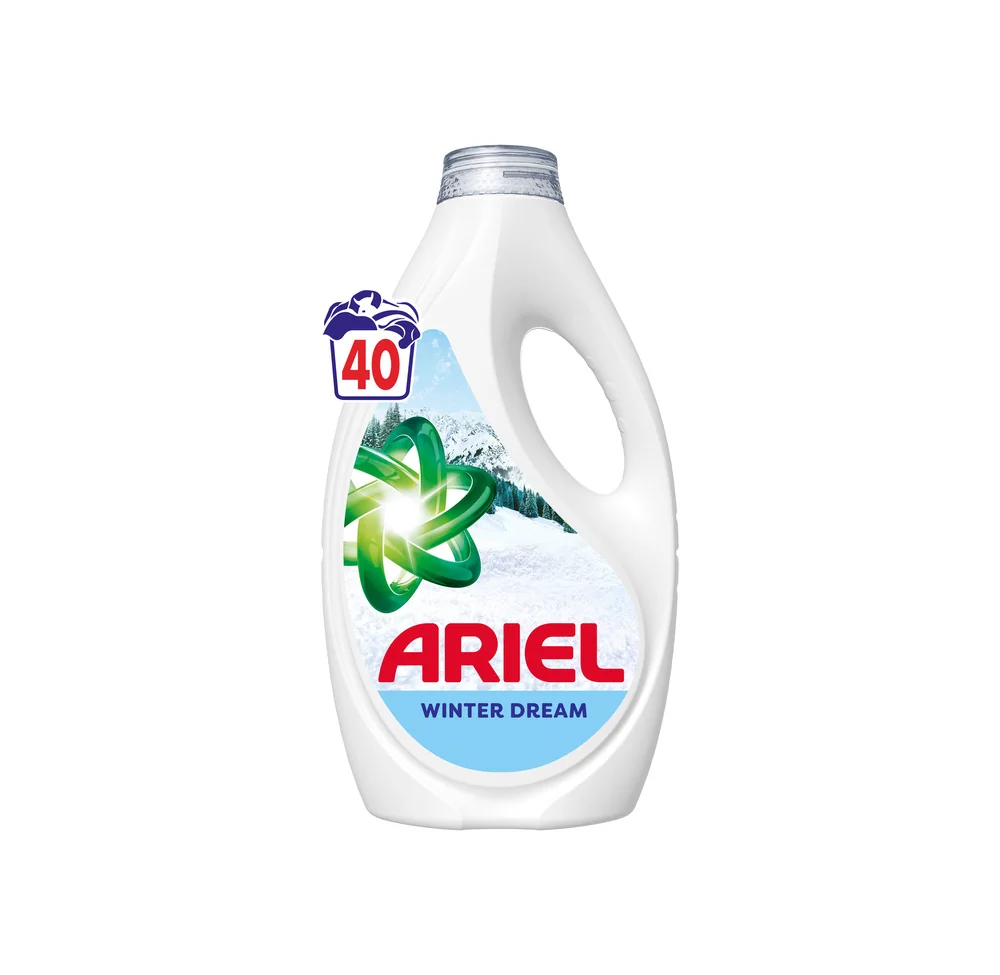 Ariel, tekutý prací prostriedok, 40 praní, Winter Dream, s nádychom sviežej vône Lenor 1800 ml