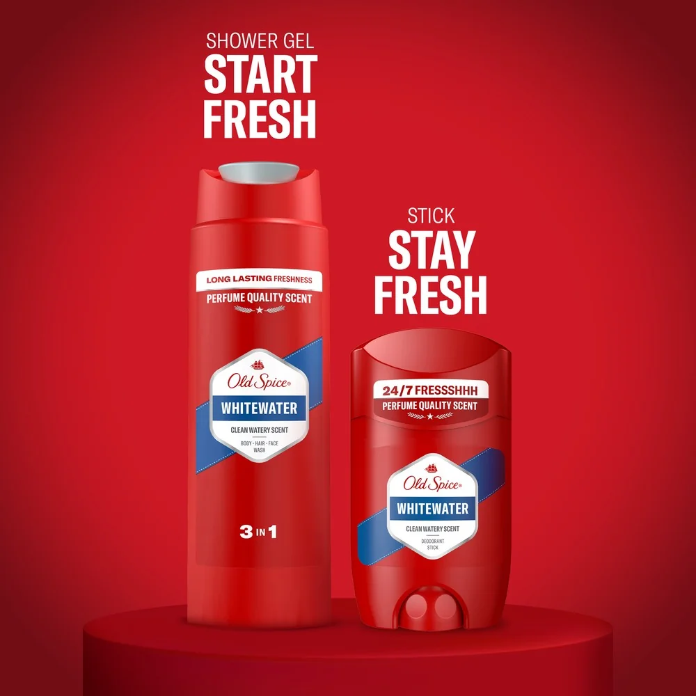 Old Spice Sports Fan darčeková sada s tuhým dezodorantom a sprchovým gélom Whitewater 1 set