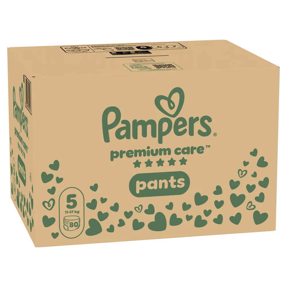 Pampers Premium Care Pants plienkové nohavičky veľkosť 5,11kg-17kg 80 ks