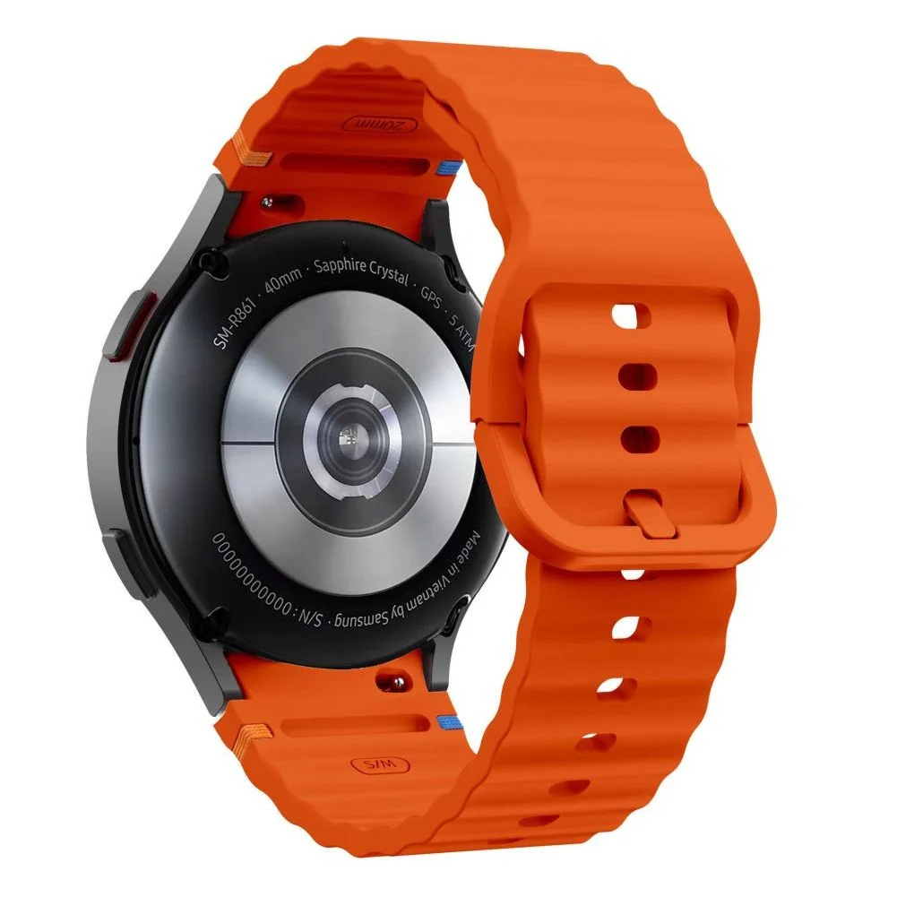 Tech-Protect Silicone Sport remienok na Samsung Galaxy Watch 4 / 5 / 5 Pro / 6 / 7 / FE, orange Pro / 6 / 7 / FE, orange
