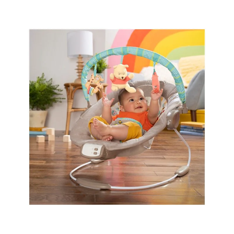 Lehátko vibrujúce s melódiou Winnie the Pooh Dots & Hunny 0 m+, do 9 kg