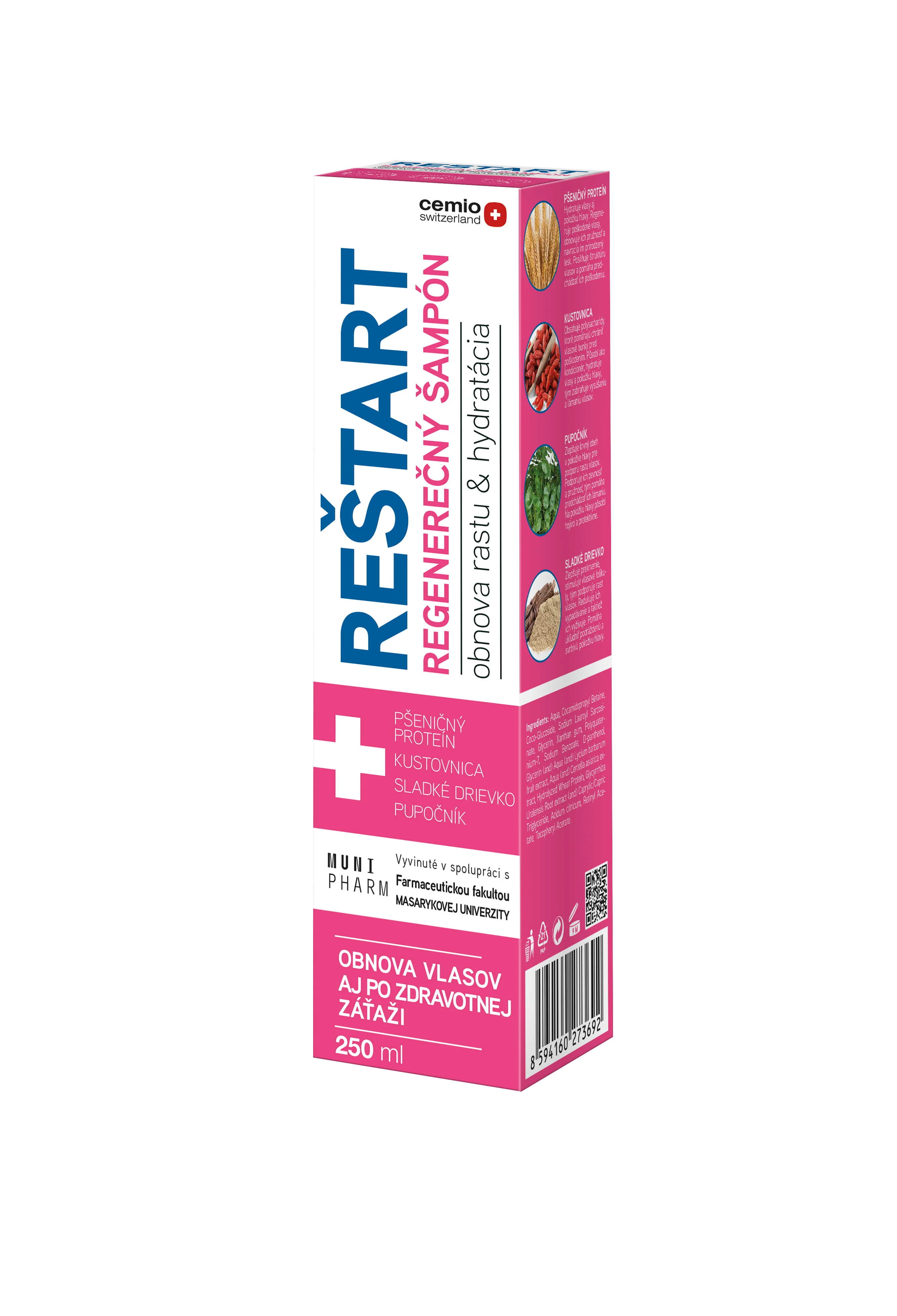 Cemio REŠTART regeneračný šampón 250 ml