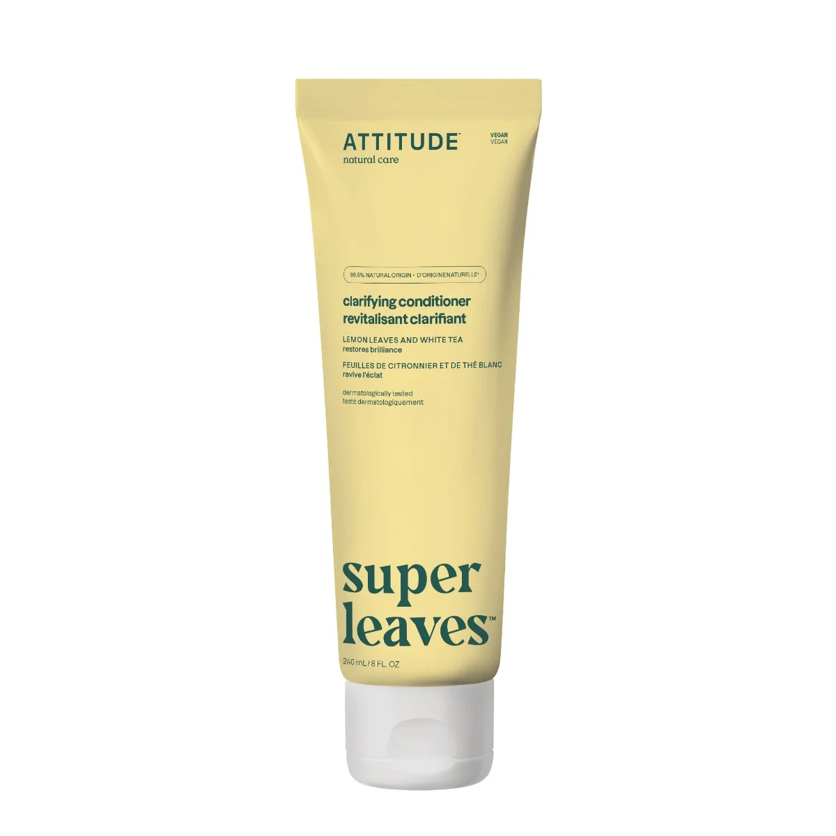 Prírodný kondicionér ATTITUDE Super leaves rozjasňujúci - citrusové listy a biely čaj 240 ml