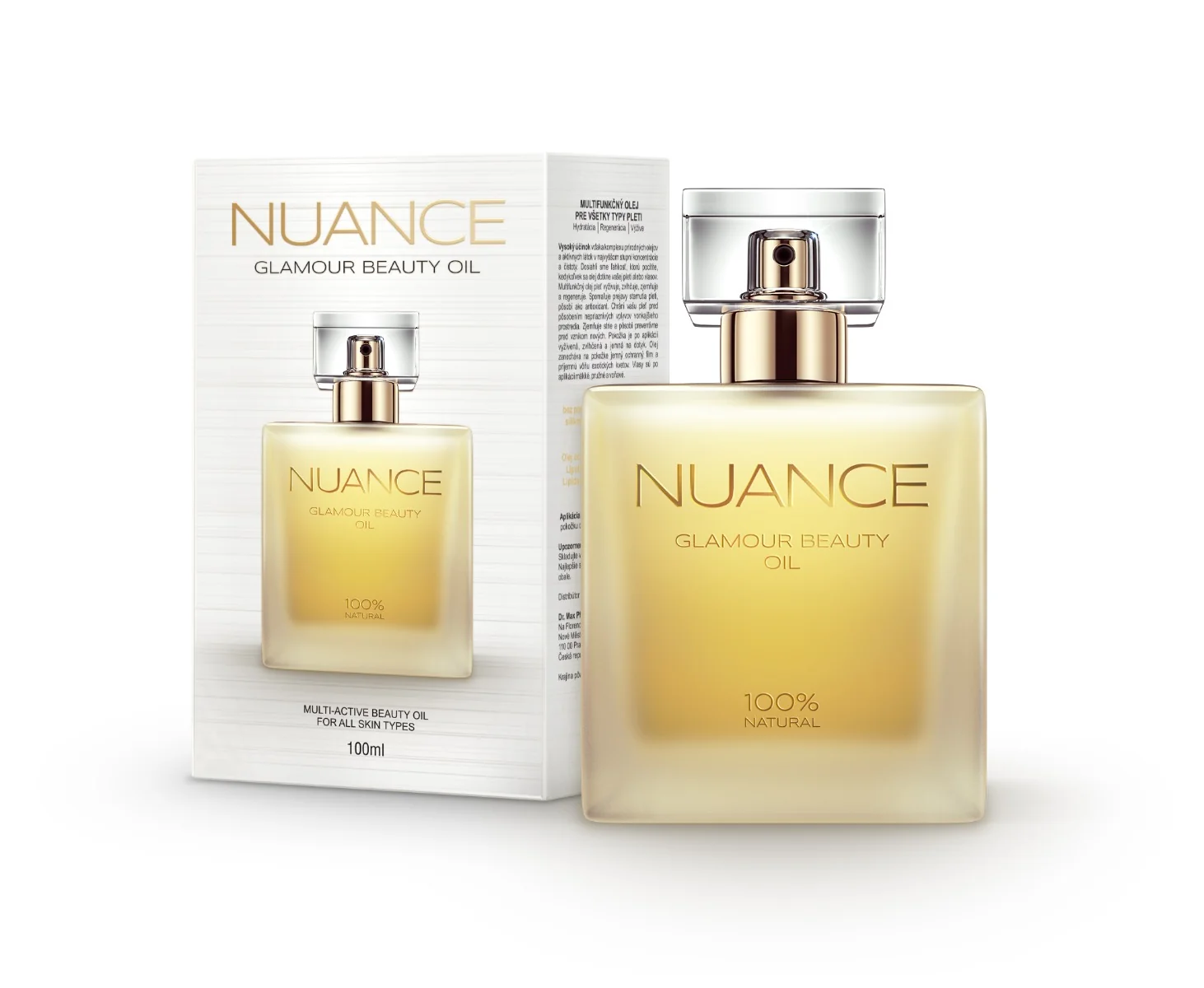 NUANCE GLAMOUR Telový olej, 100ml 1×100 ml, multifunkčný telový olej