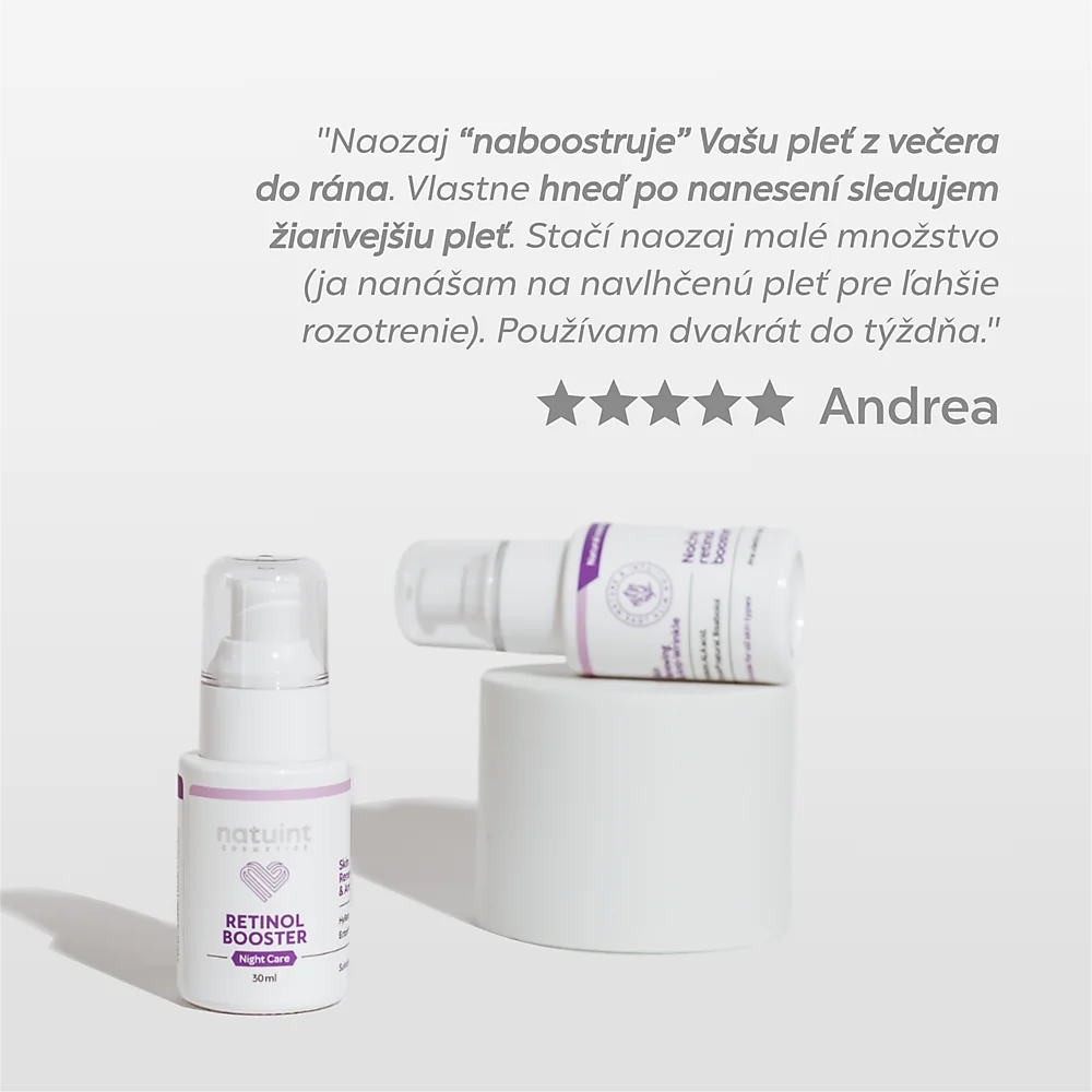 Natuint cosmetics - Nočný retinol booster Retinol Booster - Night Care
