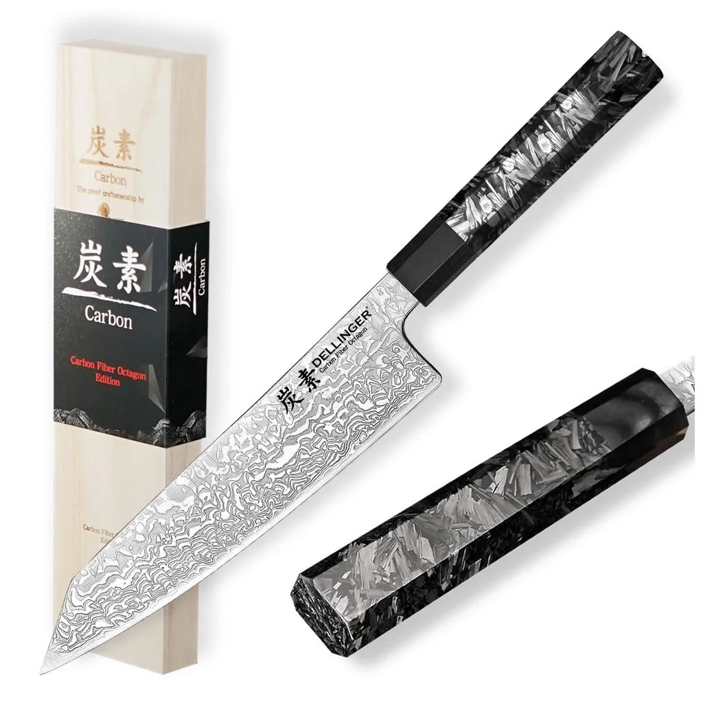 Nôž Dellinger Chef/Kiritsuke 215 mm Carbon Fiber Octagon®