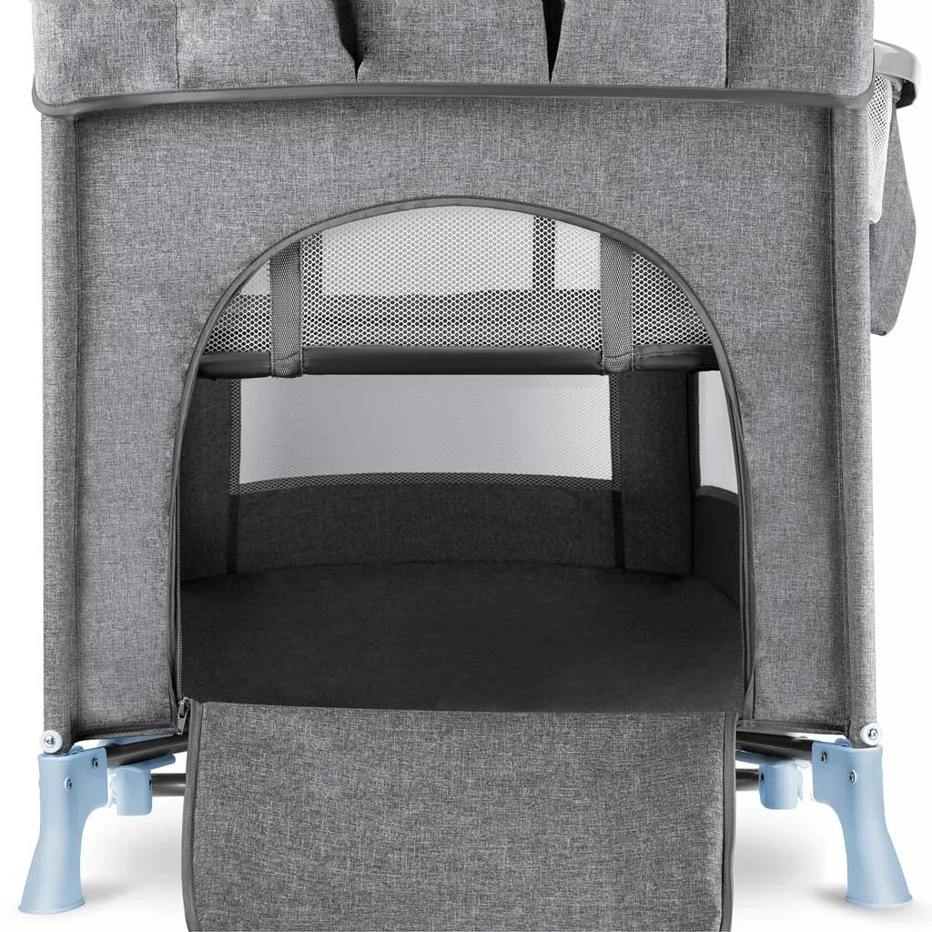 KINDERKRAFT - Postieľka cestovná Joy s doplnkami Blue