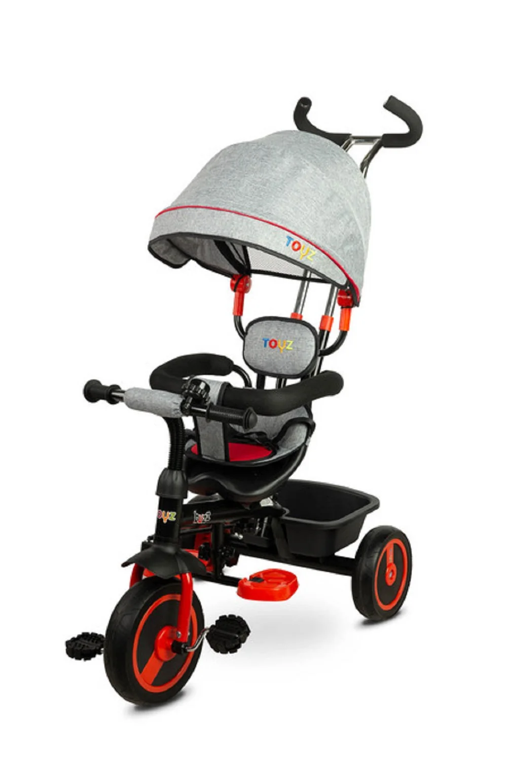 Trojkolka Buzz Grey, červená