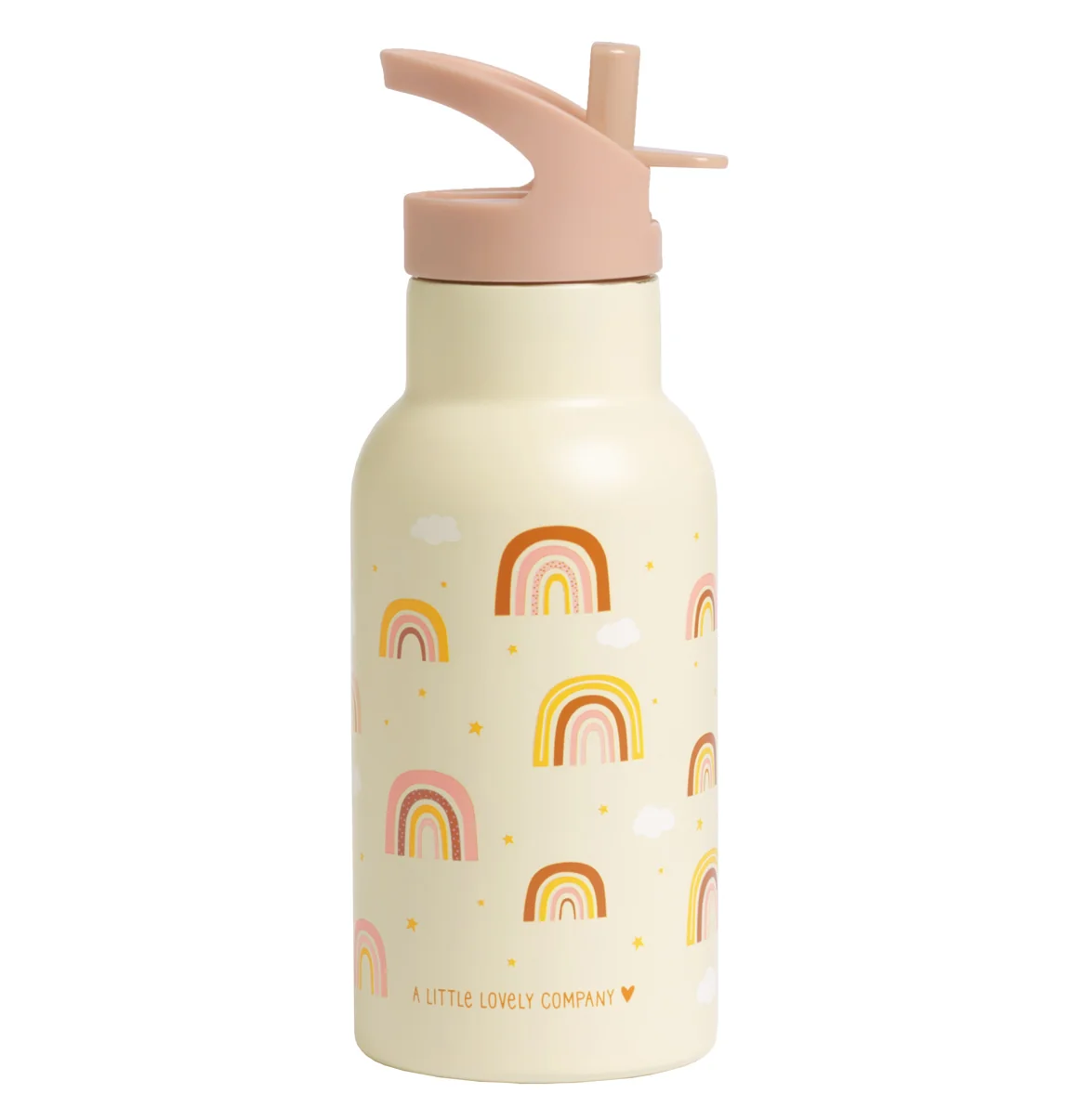 A Little Lovely Company - antikorová fľaša na pitie, 350 ml - dúha