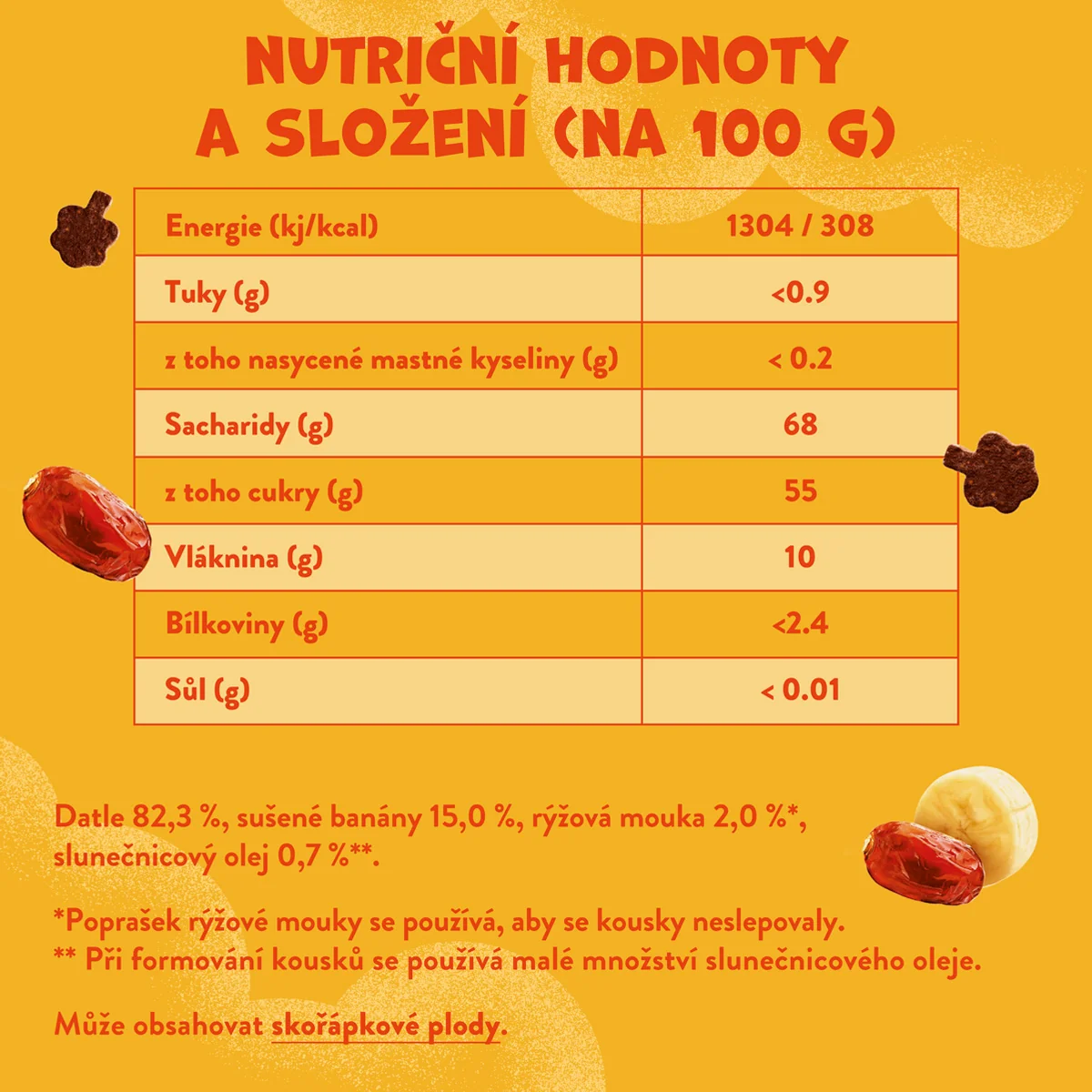 Goodies Banánovo-datľové bonbónky 20 g