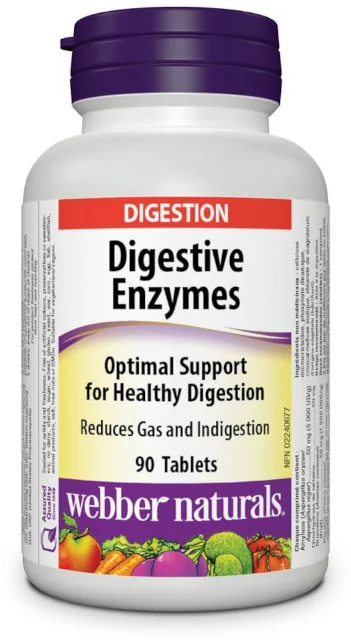 WEBBER NATURALS Tráviace enzýmy 1×90 tbl, výživový doplnok
