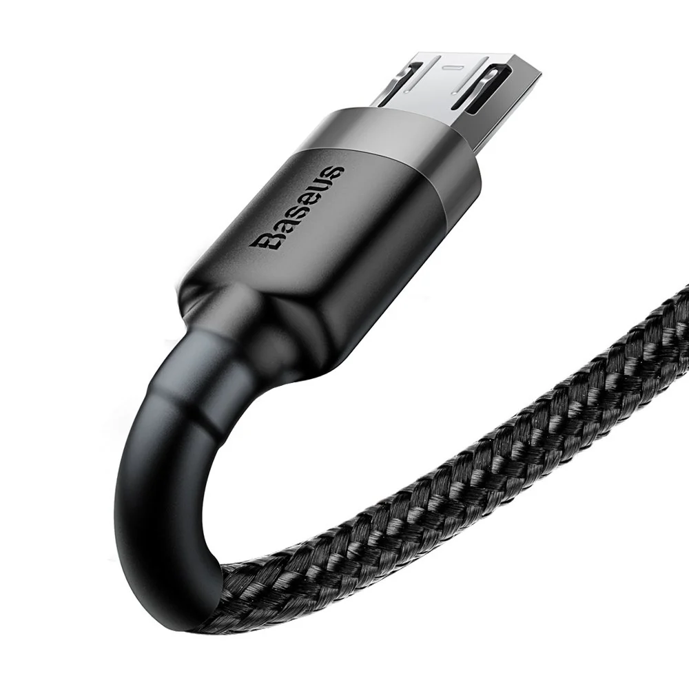 Baseus Cafule kábel USB / Micro USB 2A 3m, čierny/sivý
