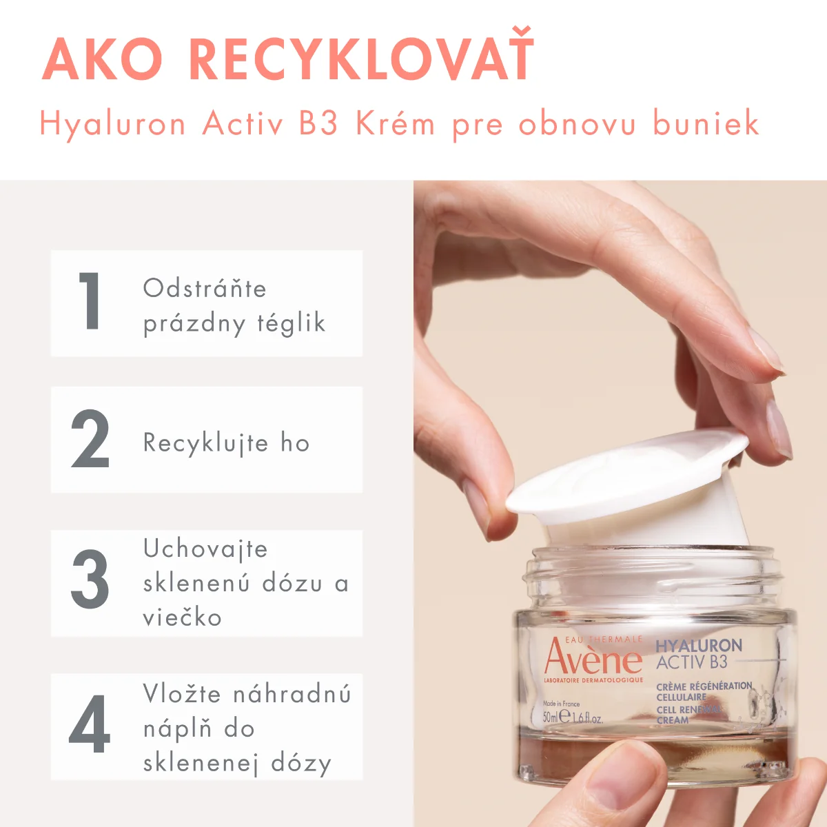 AVENE HYALURON ACTIV B3 KREM OBNOVA BUNIEK NN 50ML 50 ml