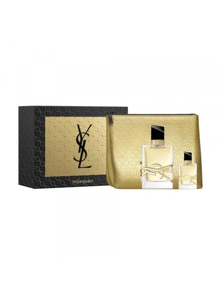 YVES SAINT LAURENT L. parfumovaná voda 50ML + parfumovaná voda 7,5ML + kozmetická taška 1×1 set, dámska kozmetická sada