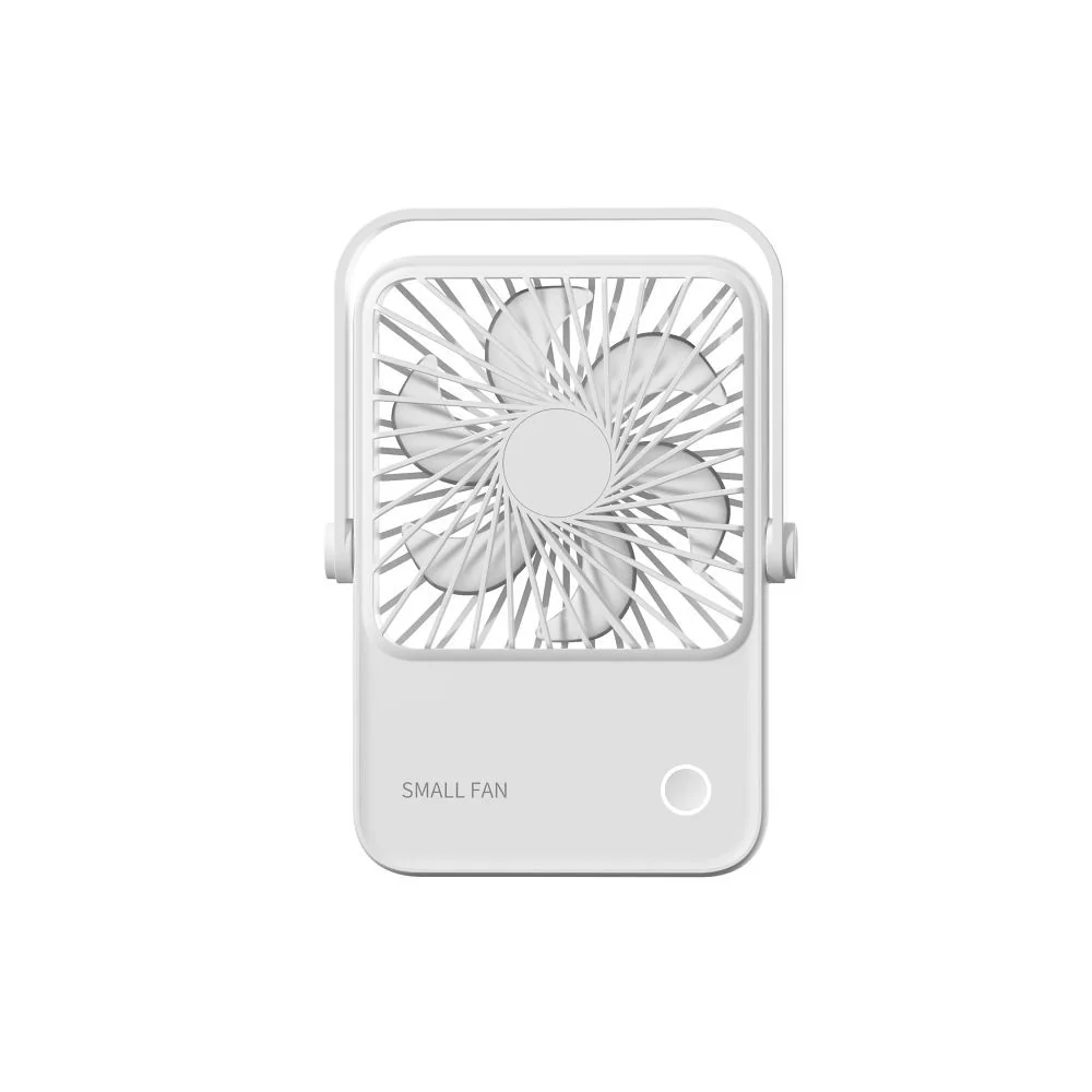 Stolový ventilátor s nastaviteľným stojanom, biely