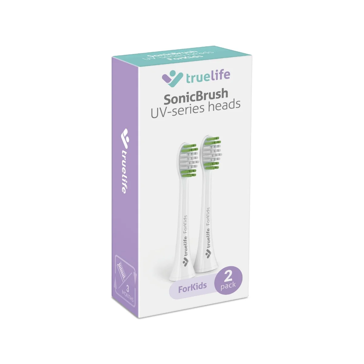 TrueLife SonicBrush UV-series heads ForKids white 2 pack 1×2 ks, náhradné hlavice