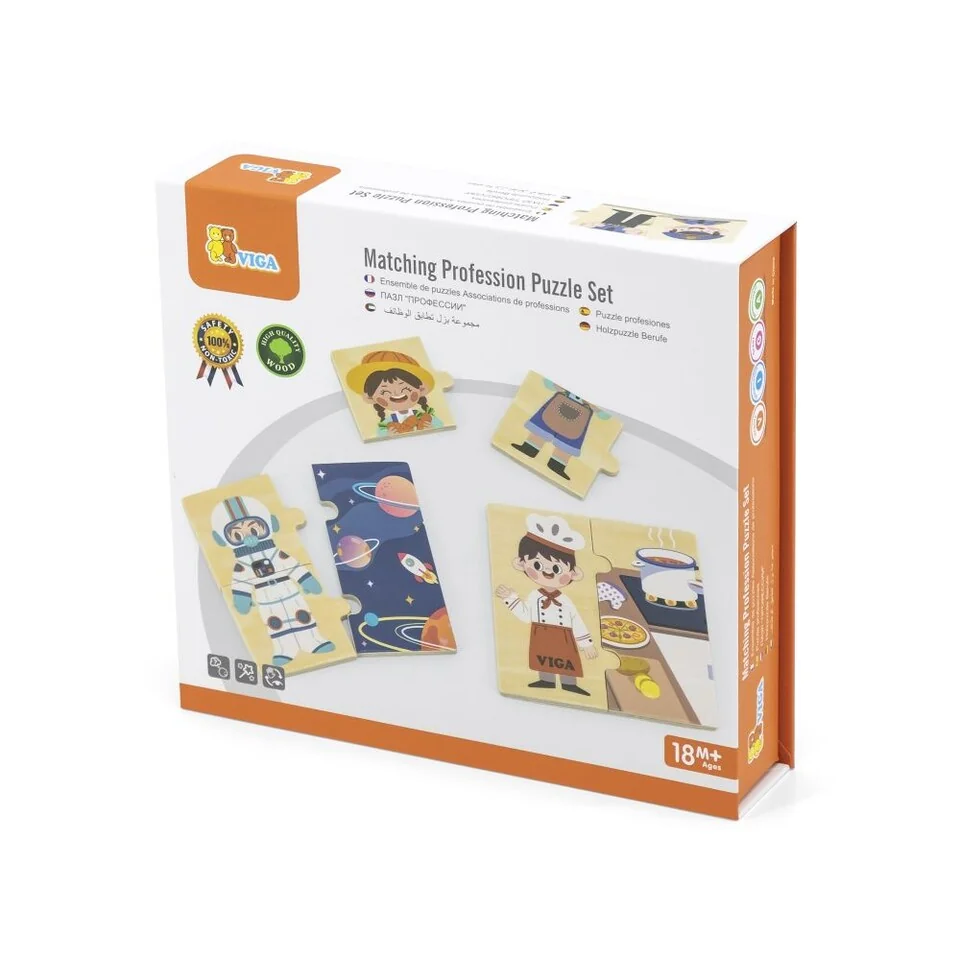 Viga Drevené puzzle profesie 24ks