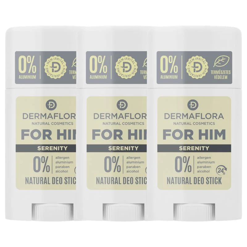 DERMAFLORA FOR HIM tuhý antiperspirant SERENITY 3ks