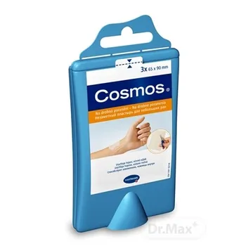COSMOS (HYDRO-ACTIVE) 1×1 set, náplasť na drobné poranenia (65×90 mm), 3 ks + nožnice